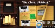 AE模板-笔记本文字书写图片动画 The Classic Notebook