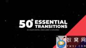 AE模板-50组图形动画视频转场 Transitions