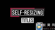 AE模板-自适应缩放文字标题动画 Self-Resizing Titles