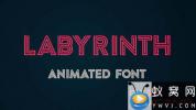 AE模板-英文字母书写生长动画 Labyrinth Animated Font