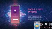 AE模板-科技感电路iPhoneX手机APP动画片头 Technology App Promo