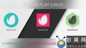 AE模板-简洁扁平化Logo动画 Clean Flat Logo 3 in 1