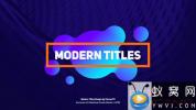 AE模板-现代时尚设计文字标题动画 Modern Titles Design