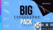 AE模板-文字标题运动排版片头动画 Big Typography Pack
