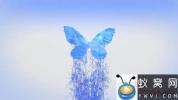 AE模板-水流蝴蝶飞舞Logo动画 Splashing Butterfly Logo Reveal