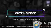 AE模板-线框文字标题动画 Cutting Edge Titles and Lower Thirds