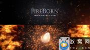 AE模板-火焰星火粒子Logo动画 Fireborn Logo