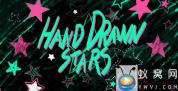 AE模板-手绘涂鸦星星动画 Hand Drawn Stars