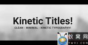 AE模板-100组运动文字排版标题动画 100 Clean & Minimal Kinetic Typography