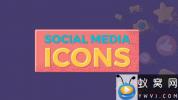 AE模板-37个网络社交ICON图标动画 Social Media Icons