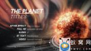 AE模板-三维星球文字宣传片头 The Planet Titles