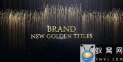 AE模板-金色线条背景文字宣传颁奖片头 Luxury Golden Titles