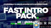 AE模板-节奏感文字视频片头 Fast Intro Pack 5in1