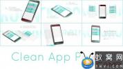 AE模板-简洁APP手机展示动画 Clean App Promo