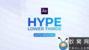 AE模板-简洁人名字幕条动画 HYPE Lower Thirds