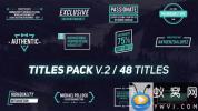 AE模板-48组文字标题动画 Titles Pack V2