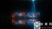 AE模板-能量描边闪电Logo动画 Power Logo
