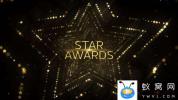 AE模板-时尚星状粒子颁奖文字标题片头 Star Awards Opener