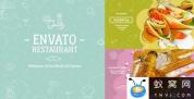 AE模板-清新时尚餐厅食物介绍片头 Envato Restaurant