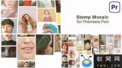 AE模板+PR预设-照片墙Logo动画 Mosaic Stomp Multi Photo Logo