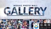 AE模板-照片墙展示Logo动画 Mosaic Photo Gallery Logo Reveal