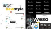 AE模板-现代时尚创意图形排版动画片头 Modern Typographic Intro