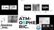 AE模板-创意文字图形排版图片开场 Atmospheric Typo Opener